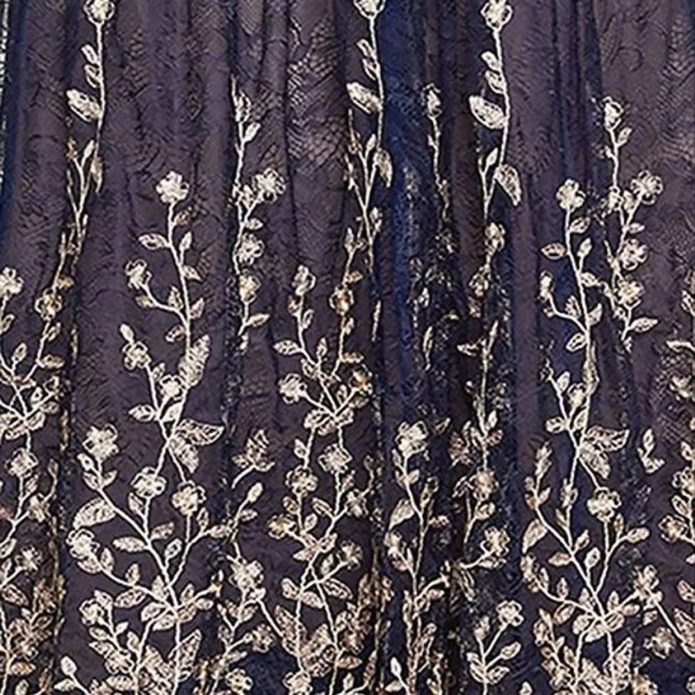 NEW BCBGMAXAZRIA TIERED EMBROIDERED MAXI PROM DRESS - Picture 4 of 13